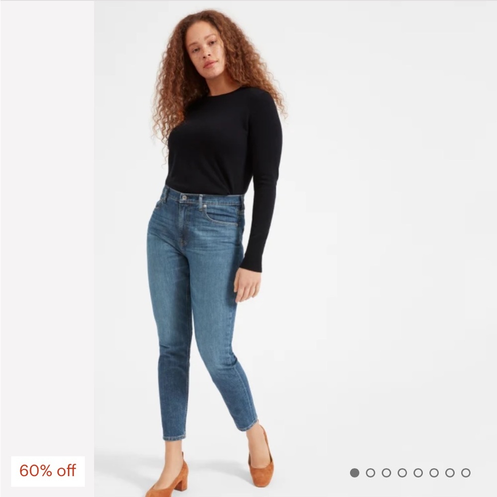 NEW Everlane The High-Rise Ankle Skinny Jean in Medium Wash, Size 26